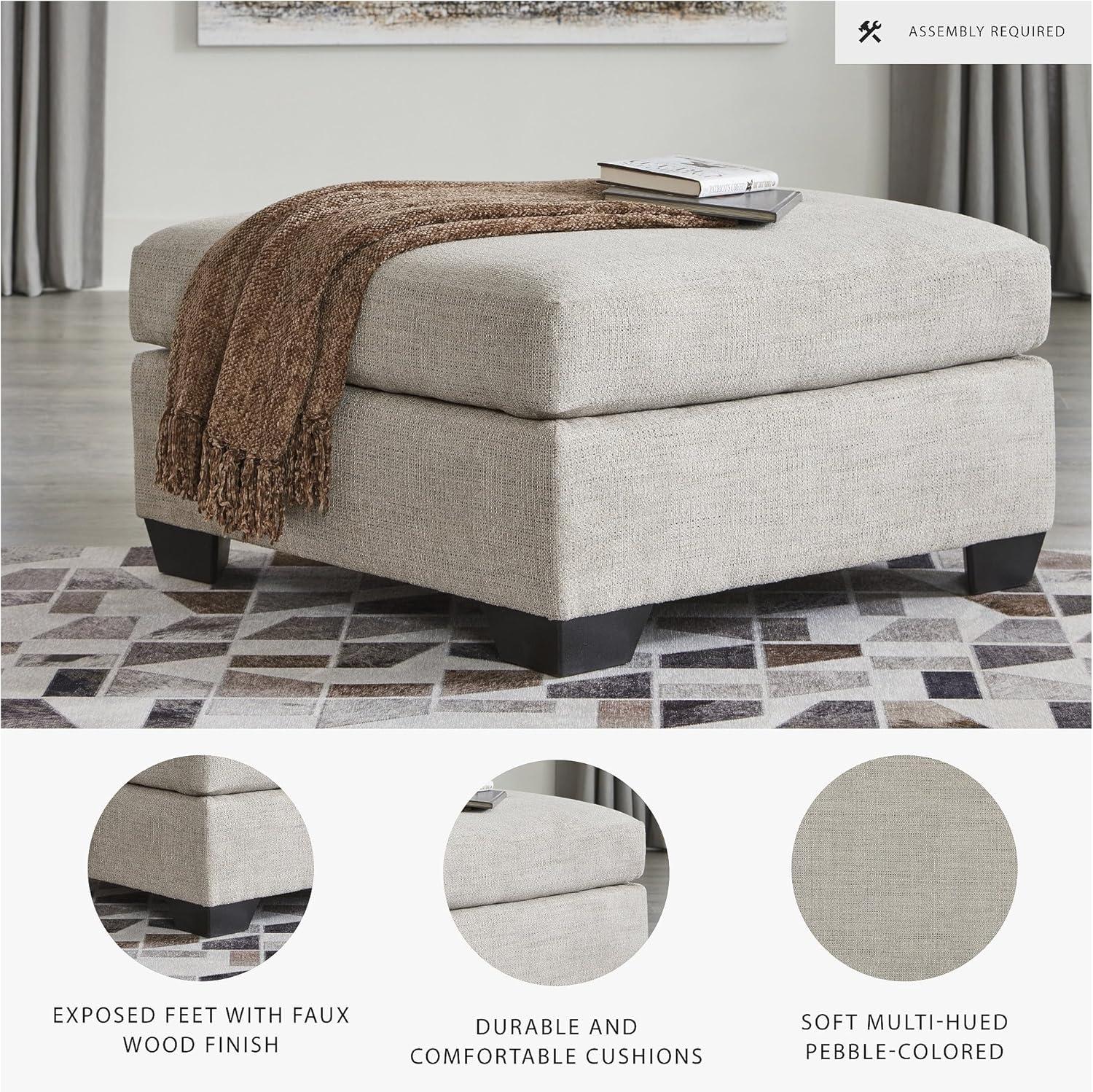 imageSignature Design by Ashley Casual Avaliyah LShape LeftArm Facing 6Piece Sectional with Reversible Cushion and Armrest GrayLight Gray