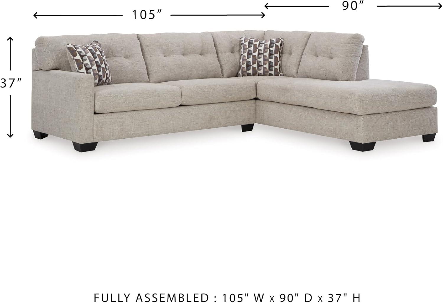 imageSignature Design by Ashley Casual Avaliyah LShape LeftArm Facing 6Piece Sectional with Reversible Cushion and Armrest GrayLight Gray