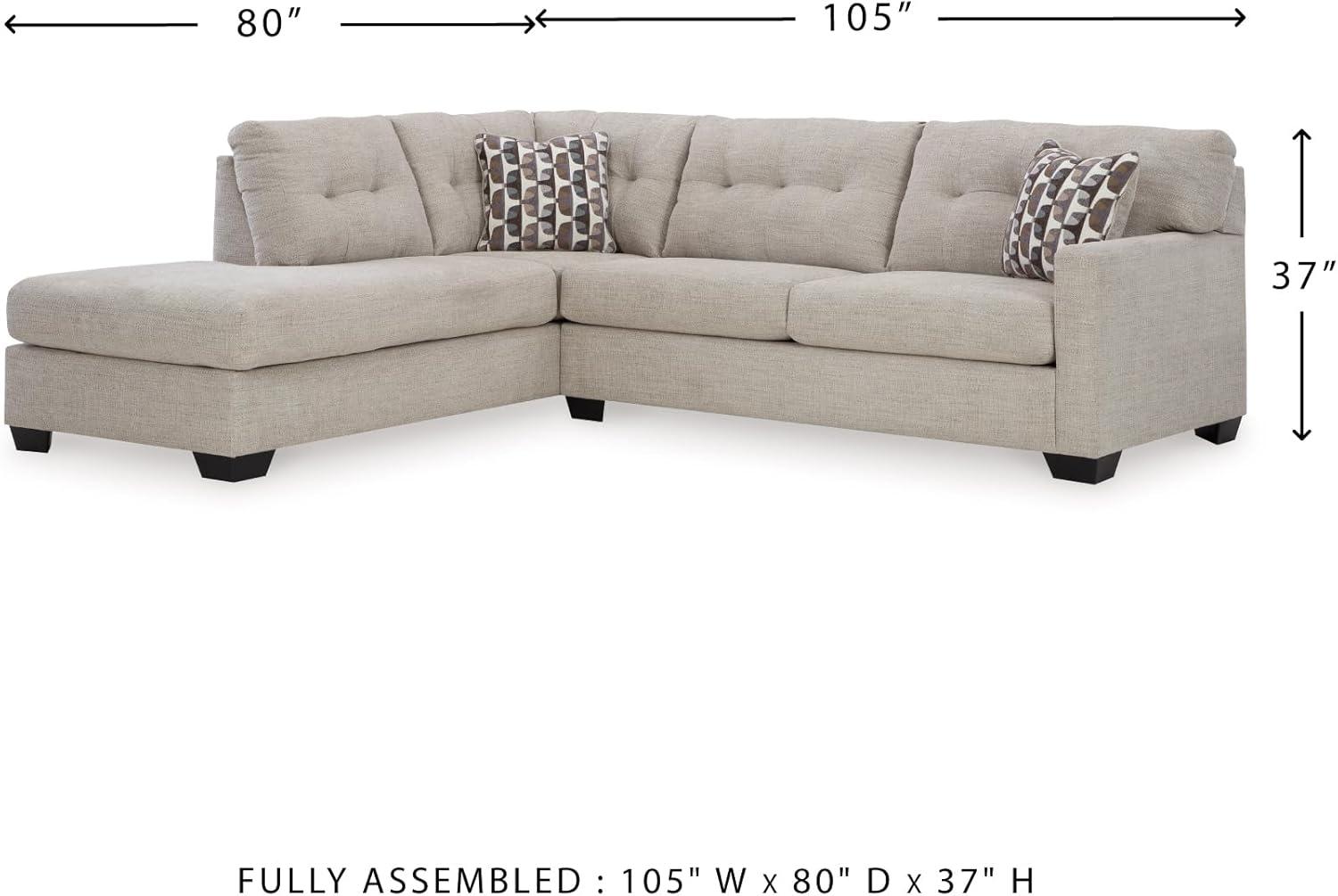 imageSignature Design by Ashley Casual Avaliyah LShape LeftArm Facing 6Piece Sectional with Reversible Cushion and Armrest GrayLight Gray