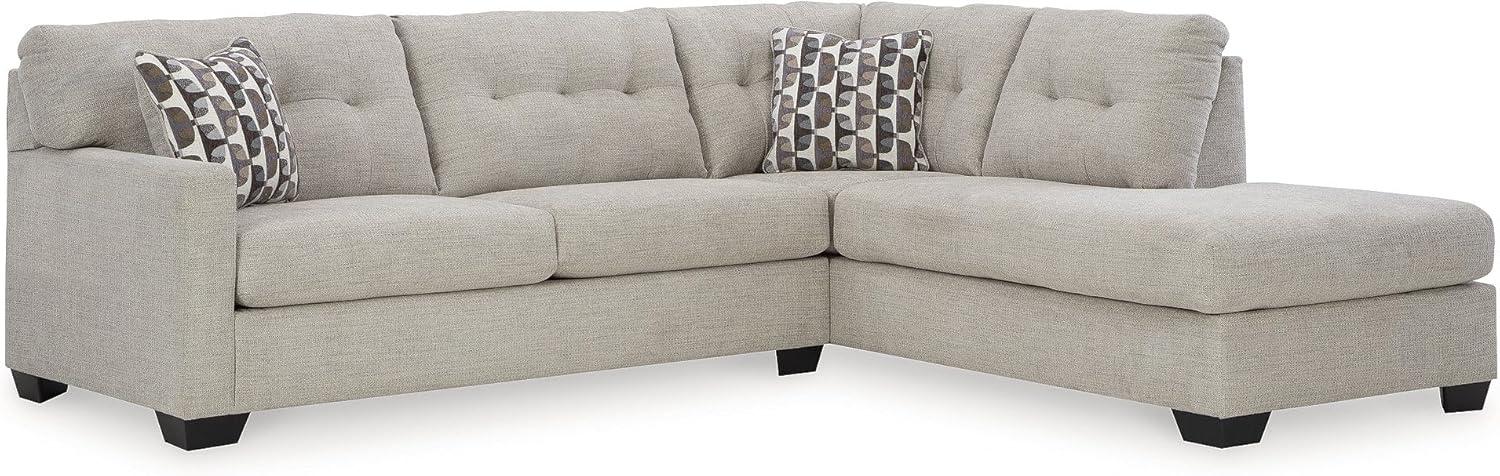 imageSignature Design by Ashley Casual Avaliyah LShape LeftArm Facing 6Piece Sectional with Reversible Cushion and Armrest GrayLight Gray