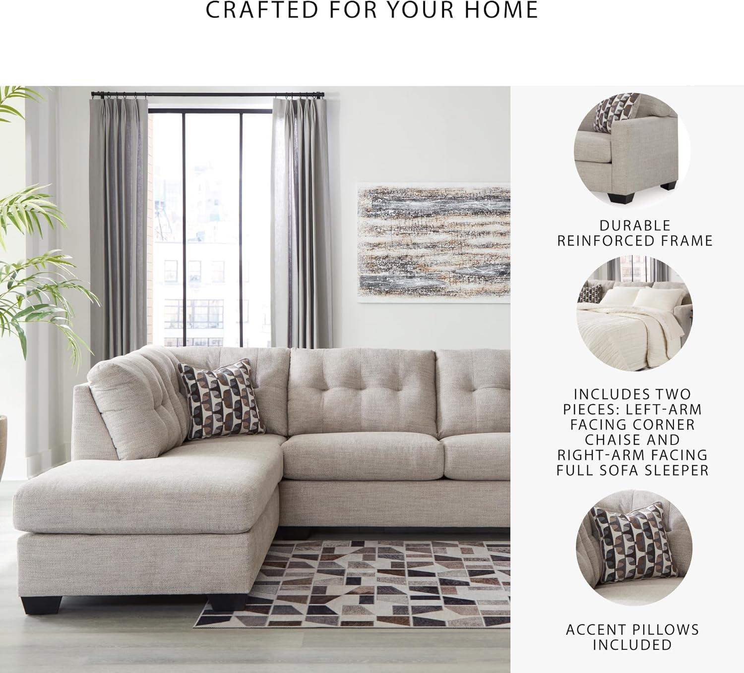 imageSignature Design by Ashley Casual Avaliyah LShape LeftArm Facing 6Piece Sectional with Reversible Cushion and Armrest GrayLight Gray