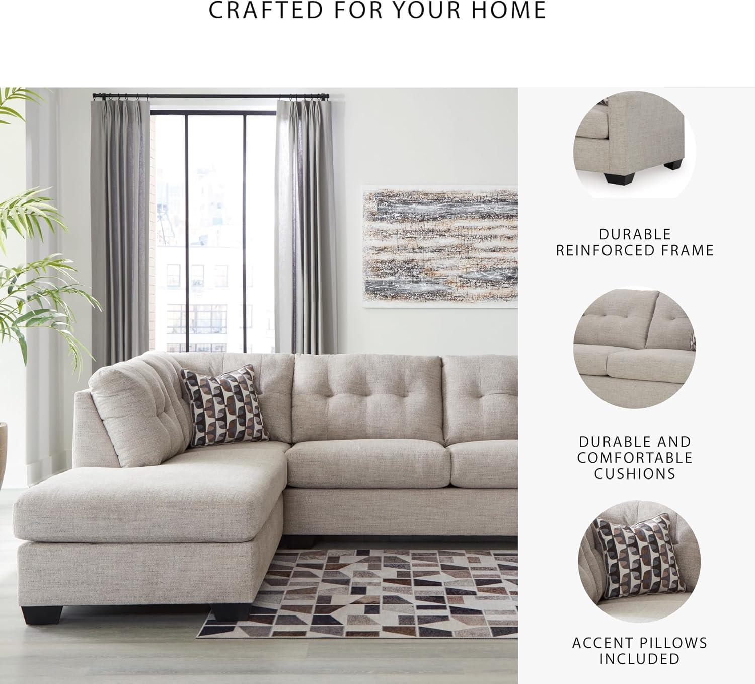 imageSignature Design by Ashley Casual Avaliyah LShape LeftArm Facing 6Piece Sectional with Reversible Cushion and Armrest GrayLight Gray
