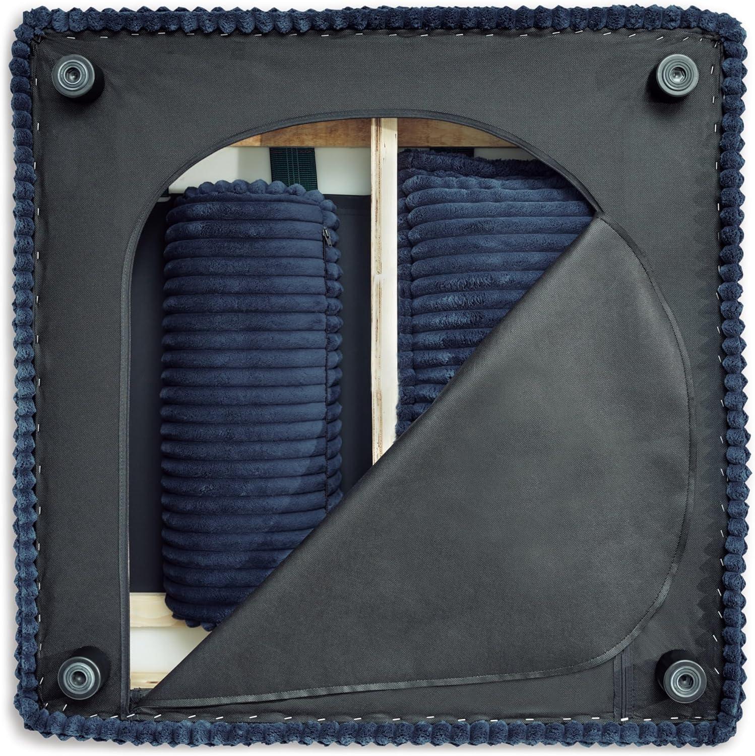 imageSignature Design by Ashley Casual Bales LShape Tufted 5Piece Modular Seating with Non Slip Deck and Non Slip Feet BeigeBlue