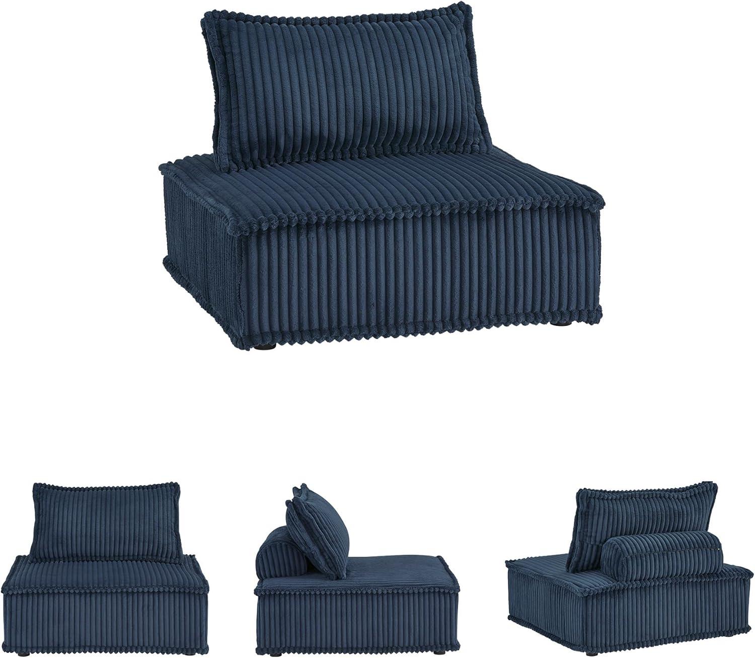 imageSignature Design by Ashley Casual Bales LShape Tufted 5Piece Modular Seating with Non Slip Deck and Non Slip Feet BeigeBlue