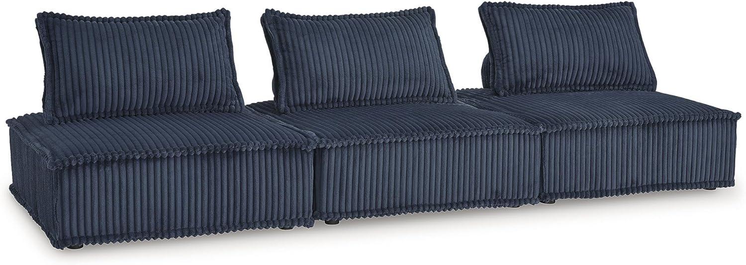 imageSignature Design by Ashley Casual Bales LShape Tufted 5Piece Modular Seating with Non Slip Deck and Non Slip Feet BeigeBlue