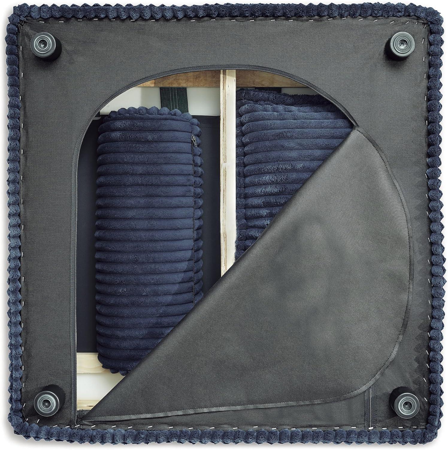 imageSignature Design by Ashley Casual Bales LShape Tufted 5Piece Modular Seating with Non Slip Deck and Non Slip Feet BeigeNavy