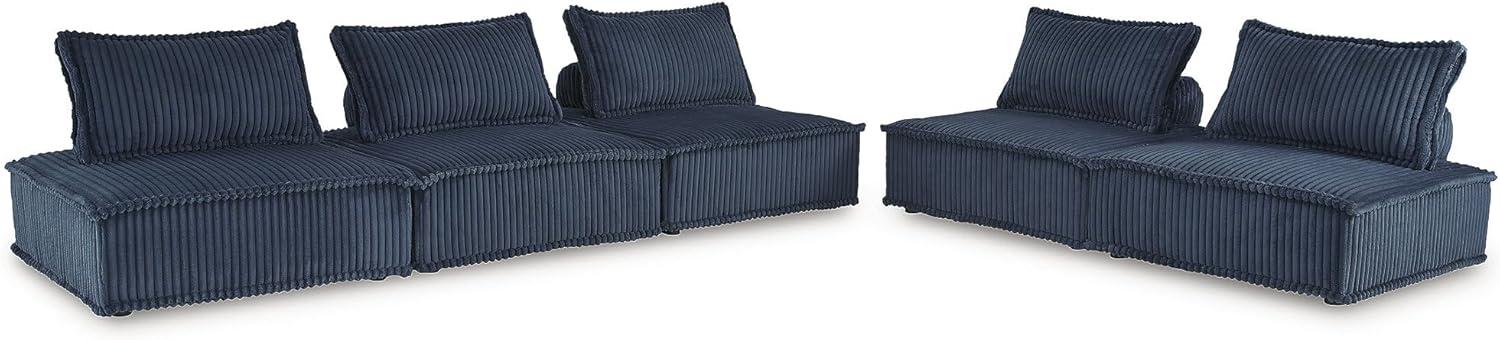 imageSignature Design by Ashley Casual Bales LShape Tufted 5Piece Modular Seating with Non Slip Deck and Non Slip Feet BeigeNavy