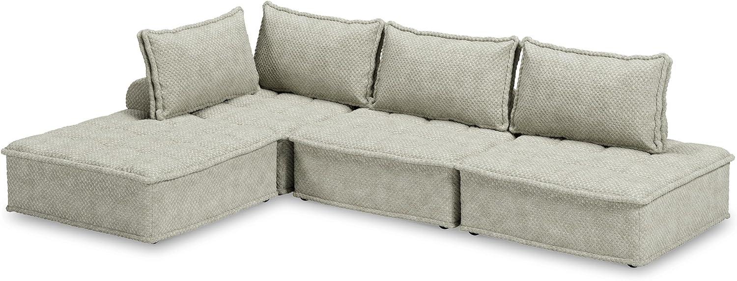 imageSignature Design by Ashley Casual Bales LShape Tufted 5Piece Modular Seating with Non Slip Deck and Non Slip Feet BeigeTaupe