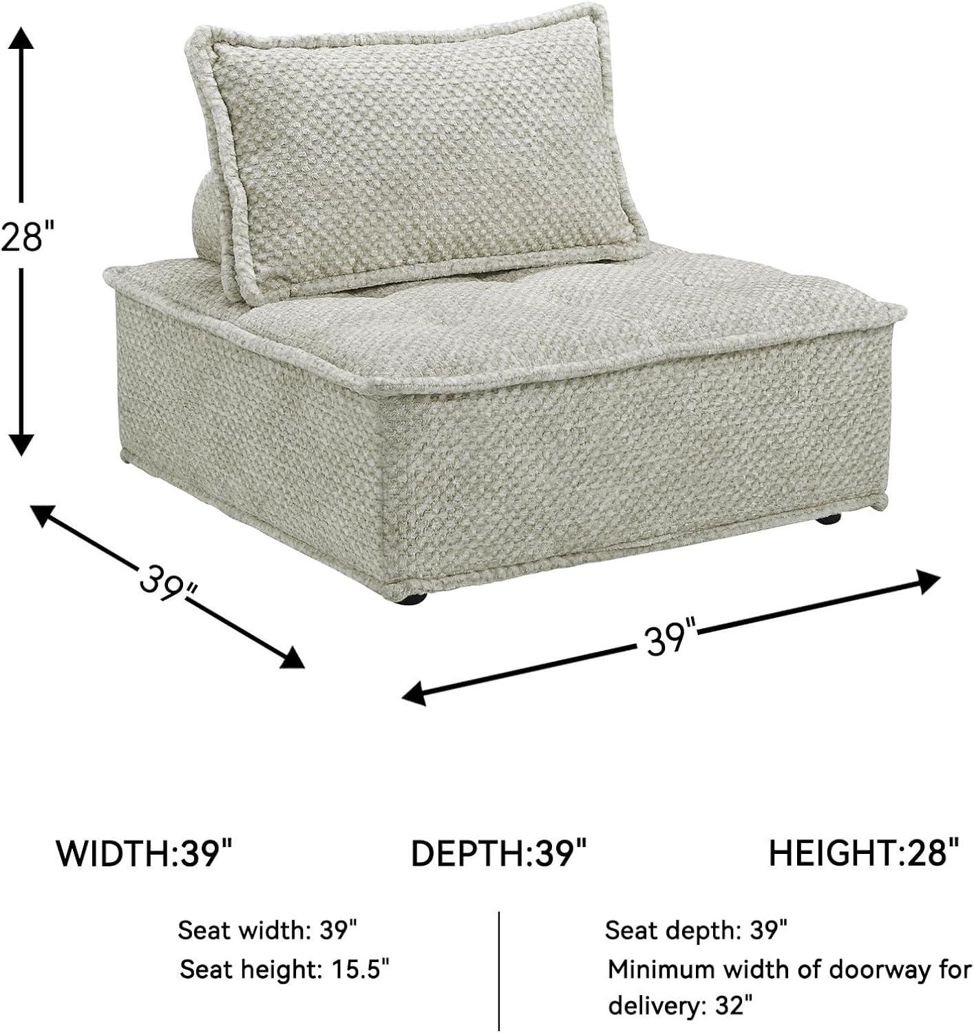 imageSignature Design by Ashley Casual Bales LShape Tufted 5Piece Modular Seating with Non Slip Deck and Non Slip Feet BeigeTaupe