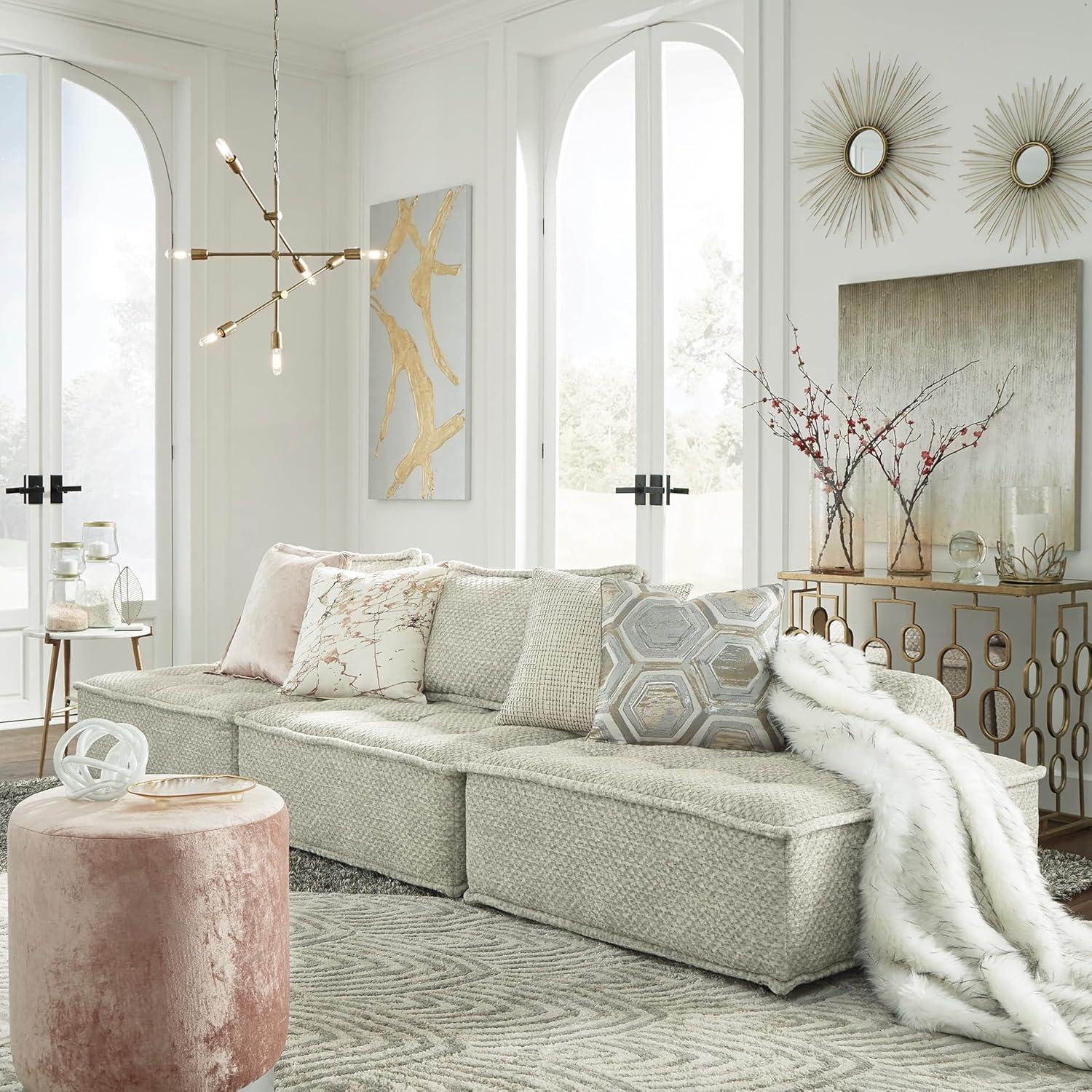 imageSignature Design by Ashley Casual Bales LShape Tufted 5Piece Modular Seating with Non Slip Deck and Non Slip Feet BeigeTaupe