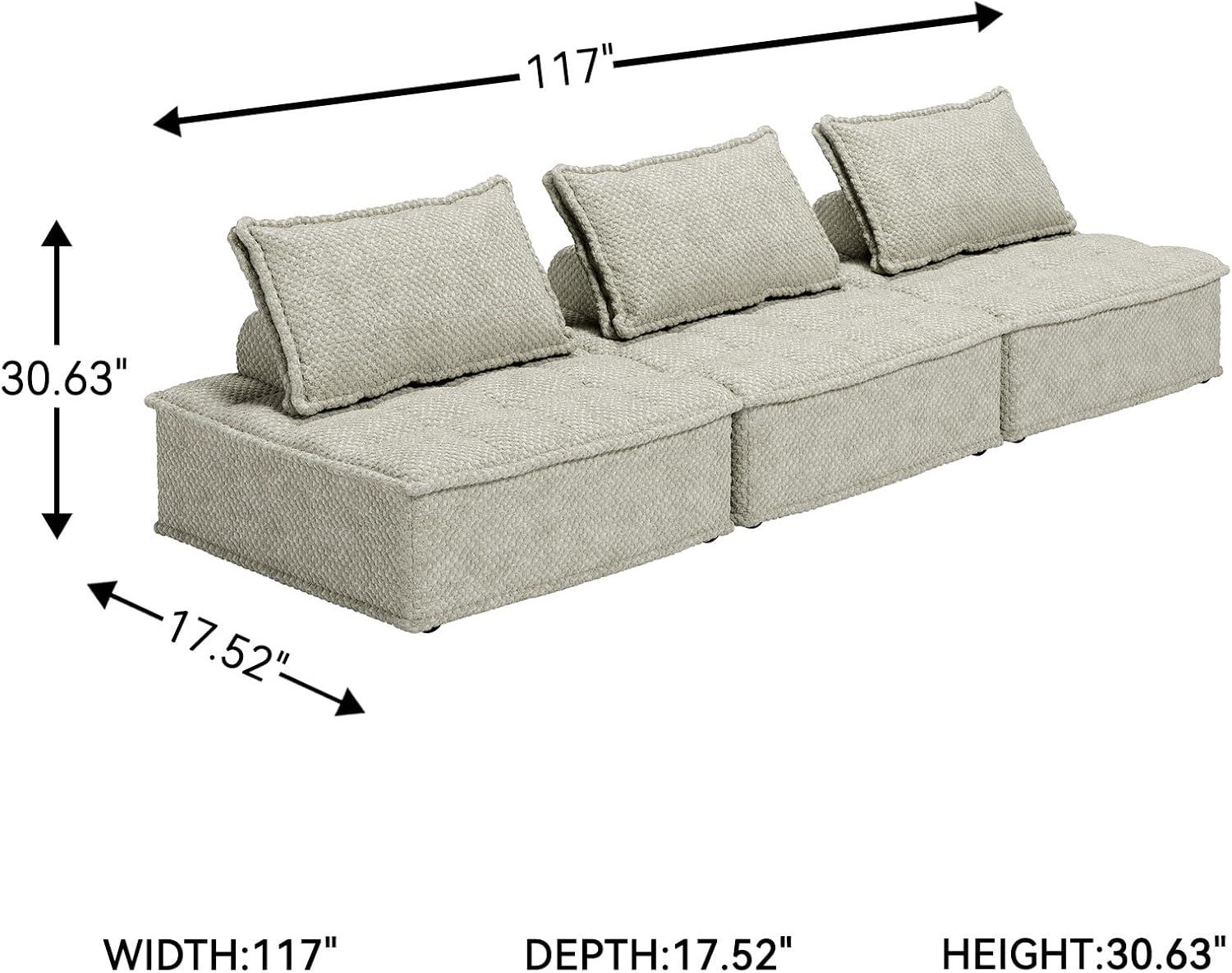 imageSignature Design by Ashley Casual Bales LShape Tufted 5Piece Modular Seating with Non Slip Deck and Non Slip Feet BeigeTaupe