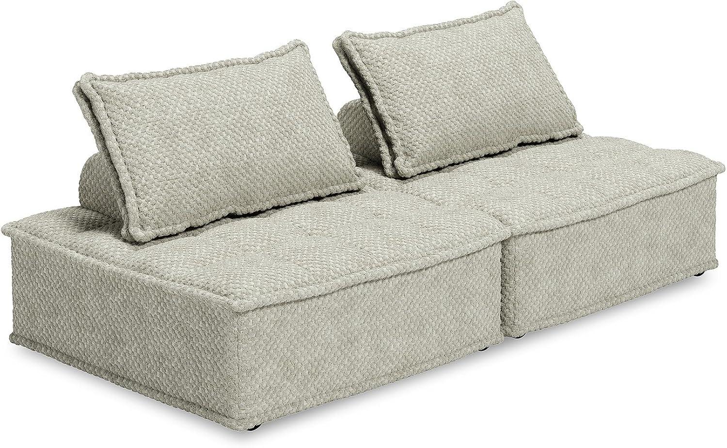 imageSignature Design by Ashley Casual Bales LShape Tufted 5Piece Modular Seating with Non Slip Deck and Non Slip Feet BeigeTaupe