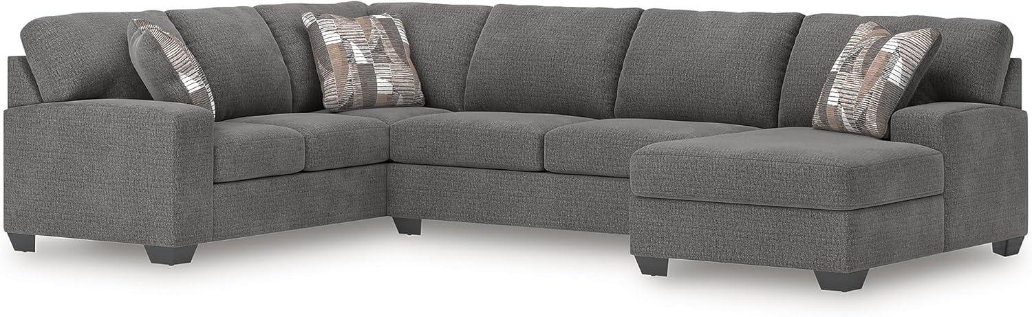 imageSignature Design by Ashley Casual Seyler Lane UShape RightArm Facing 3Piece Sectional with Chaise and Removable Cushion Gray3 Piece Sectional with Chaise