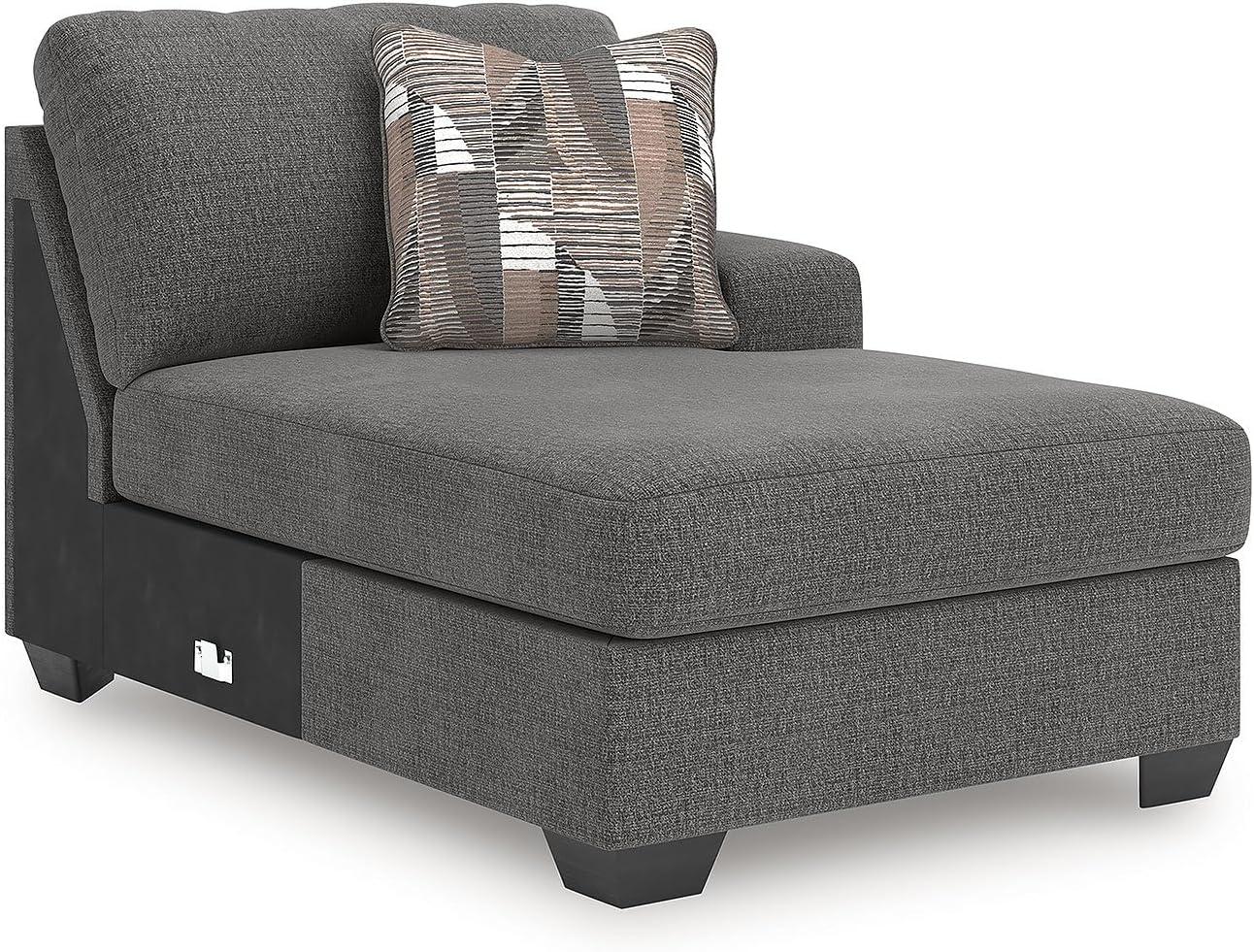 imageSignature Design by Ashley Casual Seyler Lane UShape RightArm Facing 3Piece Sectional with Chaise and Removable Cushion Gray3 Piece Sleeper Sectional with Chaise
