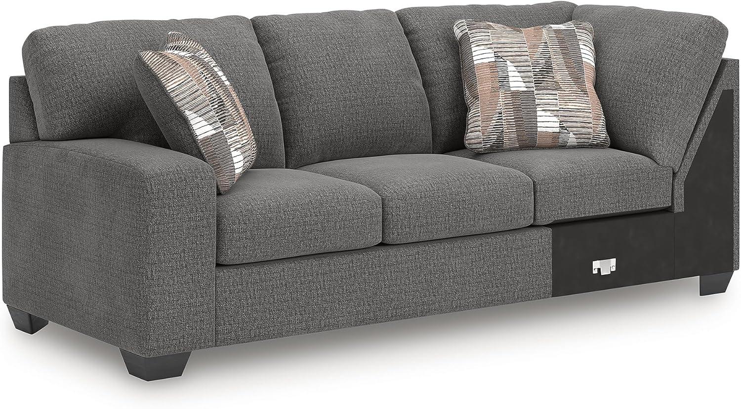 imageSignature Design by Ashley Casual Seyler Lane UShape RightArm Facing 3Piece Sectional with Chaise and Removable Cushion Gray3 Piece Sleeper Sectional with Chaise