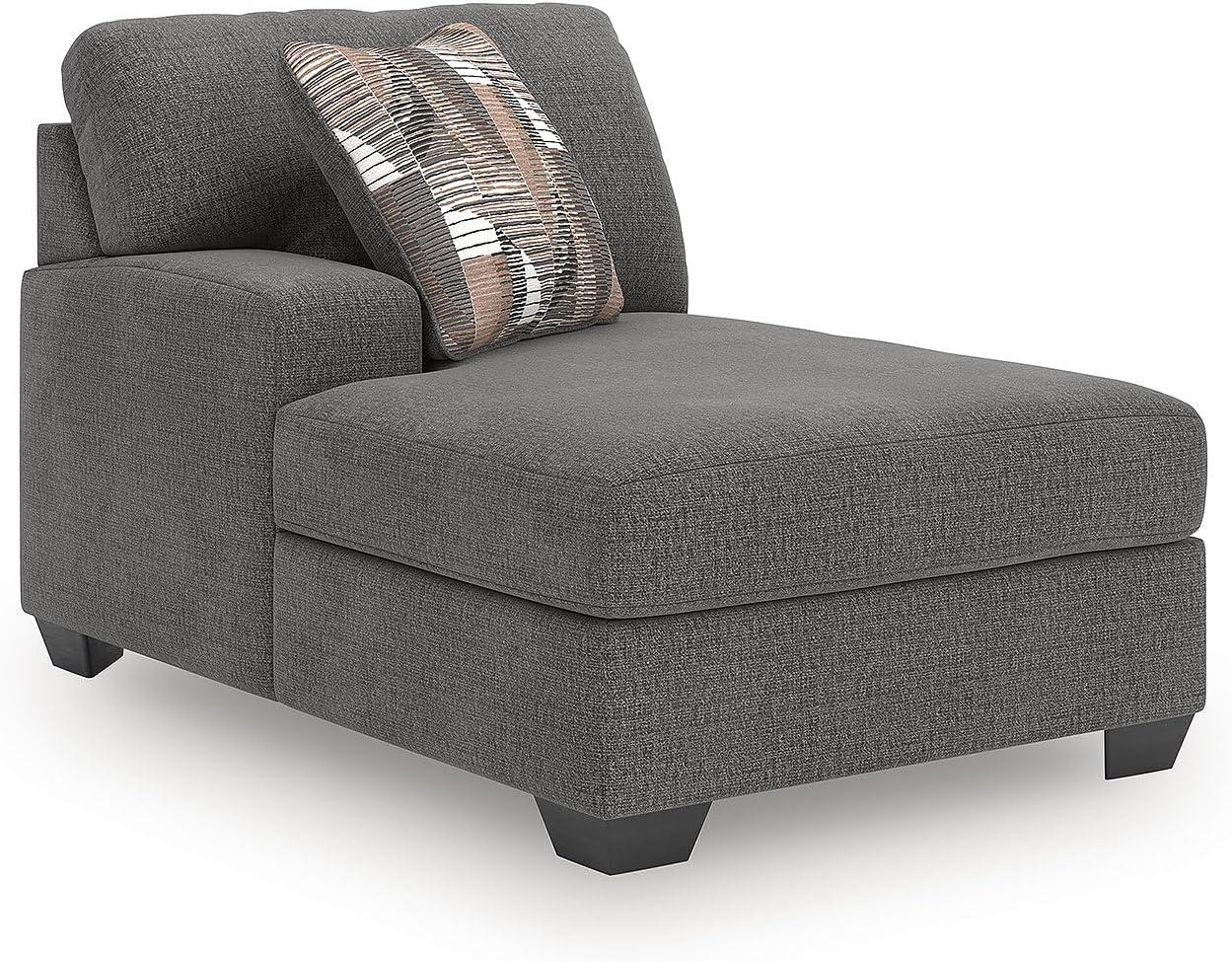 imageSignature Design by Ashley Casual Seyler Lane UShape RightArm Facing 3Piece Sectional with Chaise and Removable Cushion Gray3Piece Sectional with Chaise