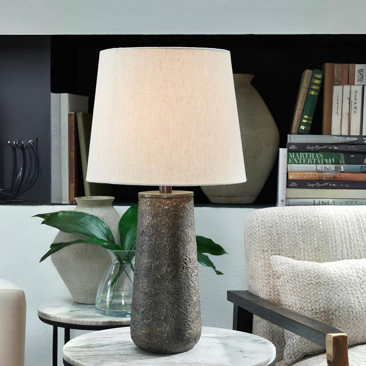 imageSignature Design by Ashley Chaston Casual Modern Table Lamp Set 2 Count Antique Bronze FinishAntique Bronze Finish