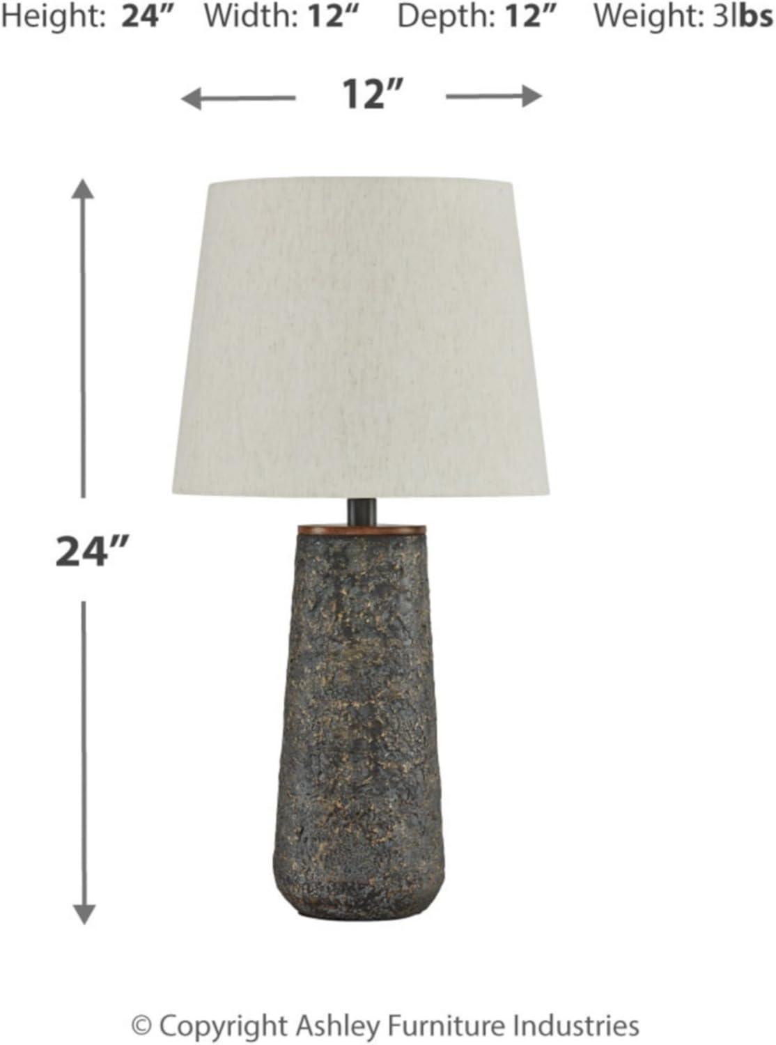 imageSignature Design by Ashley Chaston Casual Modern Table Lamp Set 2 Count Antique Bronze FinishAntique Bronze Finish