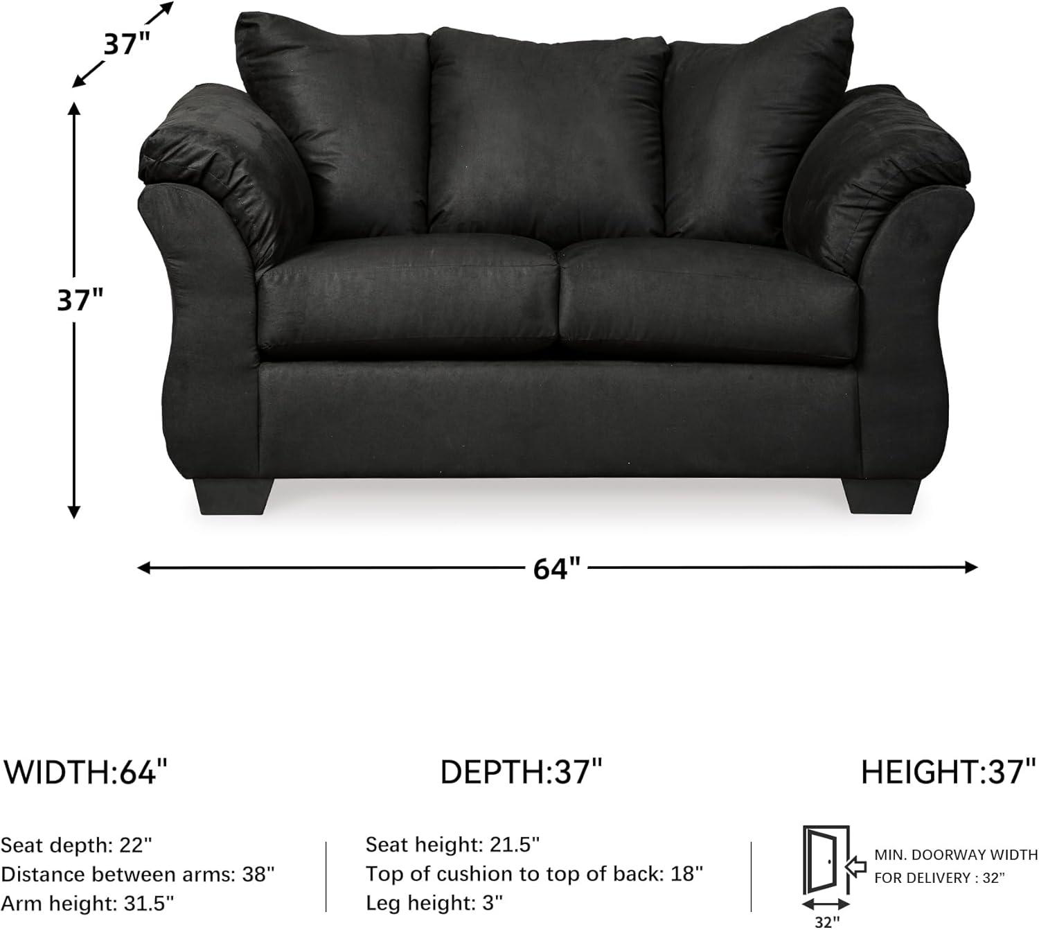 imageSignature Design by Ashley Darcy Casual Plush Loveseat BlackBlack