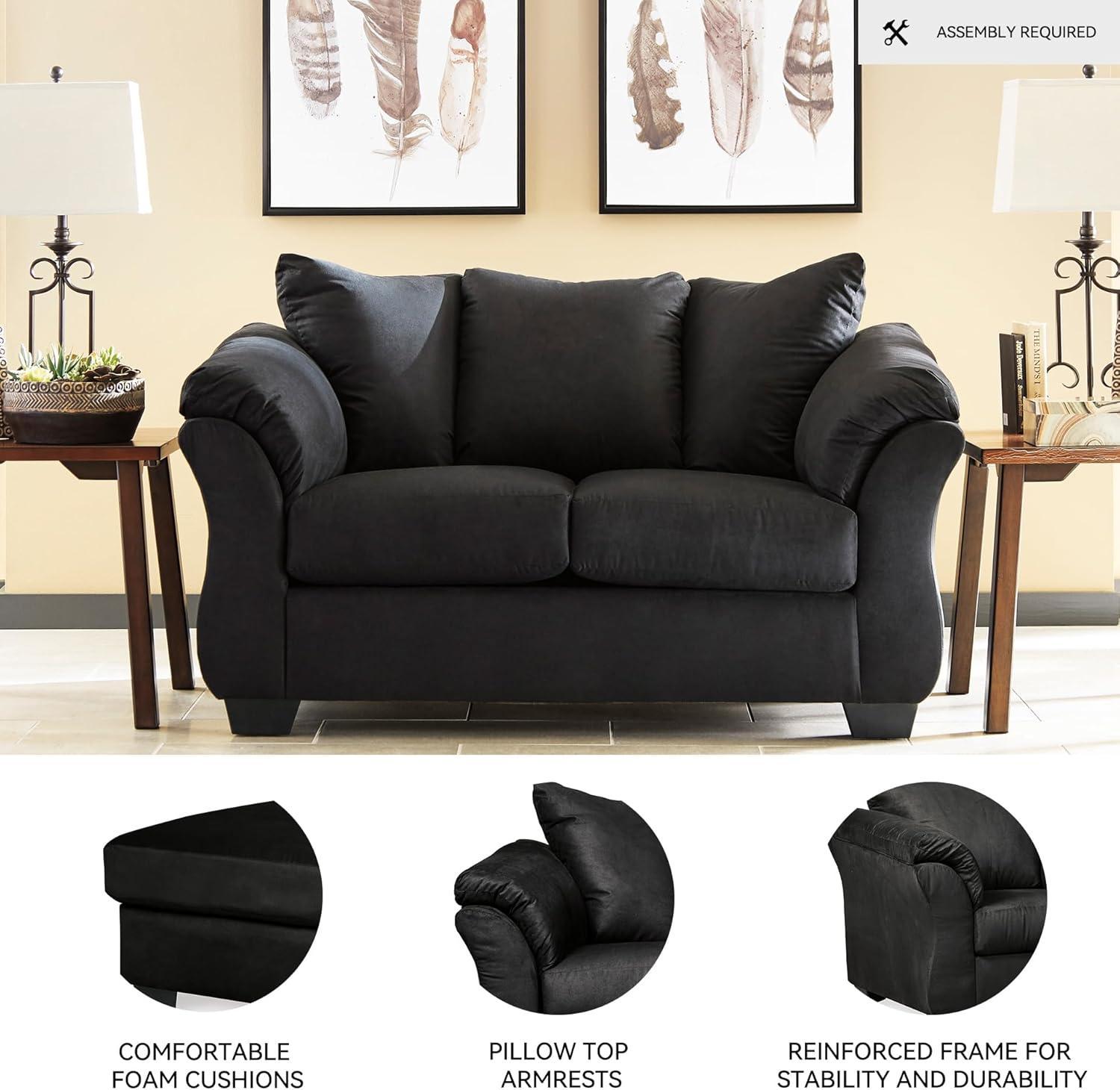 imageSignature Design by Ashley Darcy Casual Plush Loveseat BlackBlack