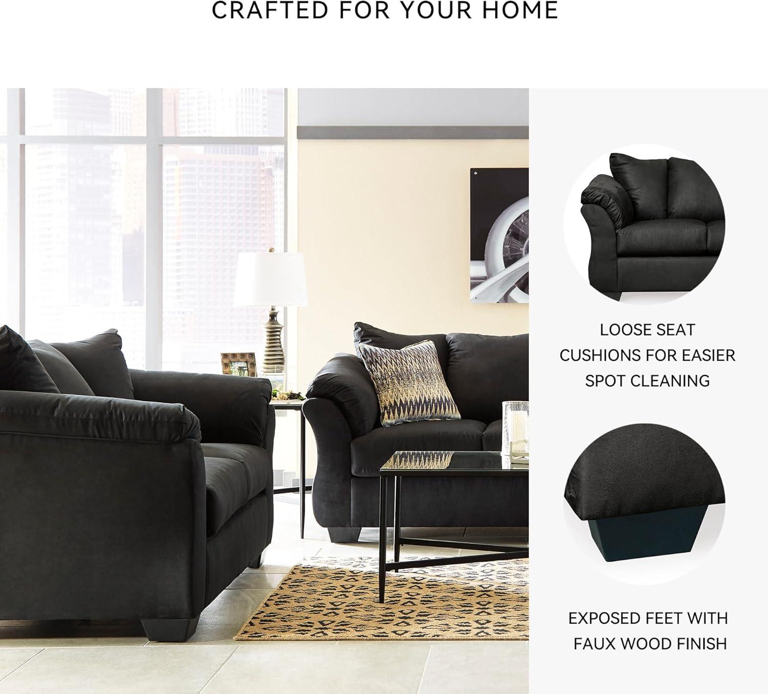 imageSignature Design by Ashley Darcy Casual Plush Loveseat BlackBlack