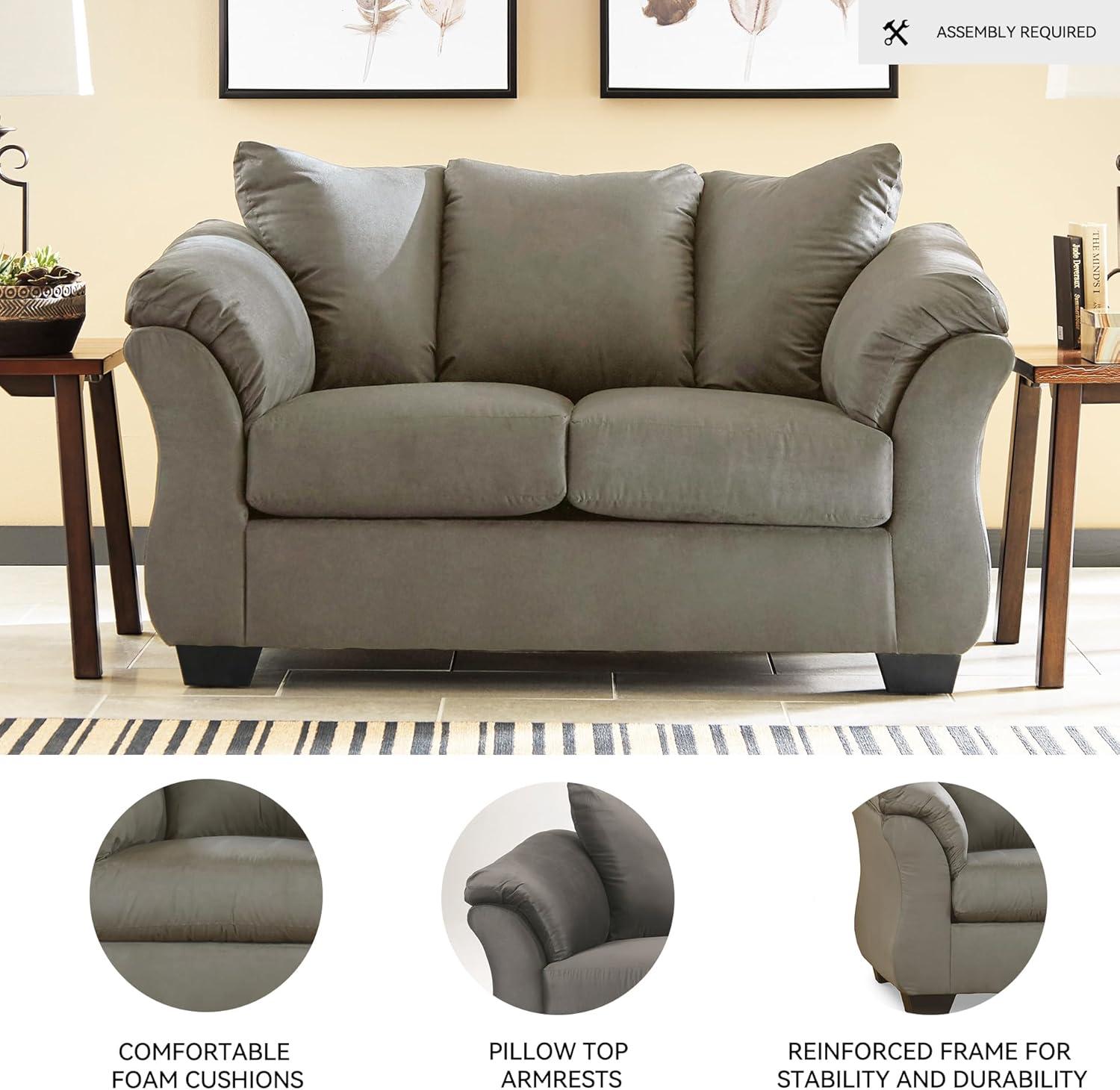 imageSignature Design by Ashley Darcy Casual Plush Loveseat BlackGrey