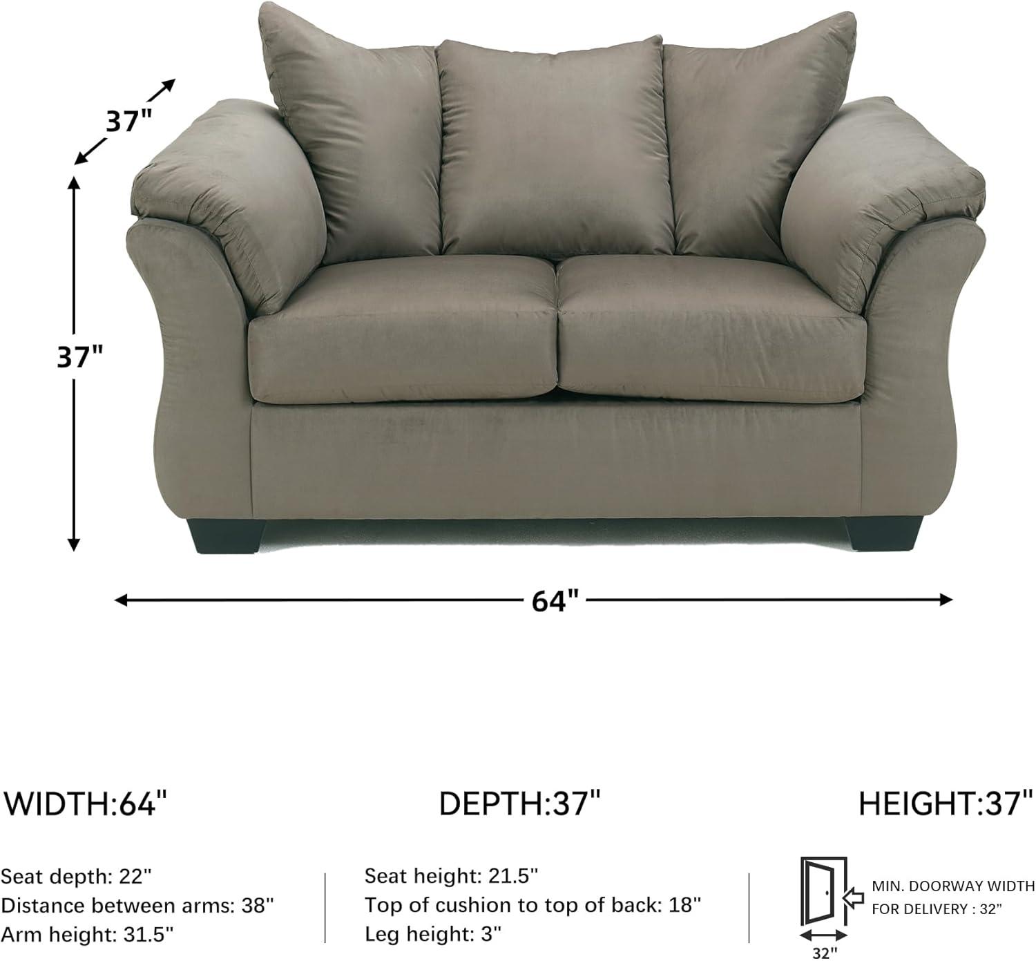 imageSignature Design by Ashley Darcy Casual Plush Loveseat BlackGrey