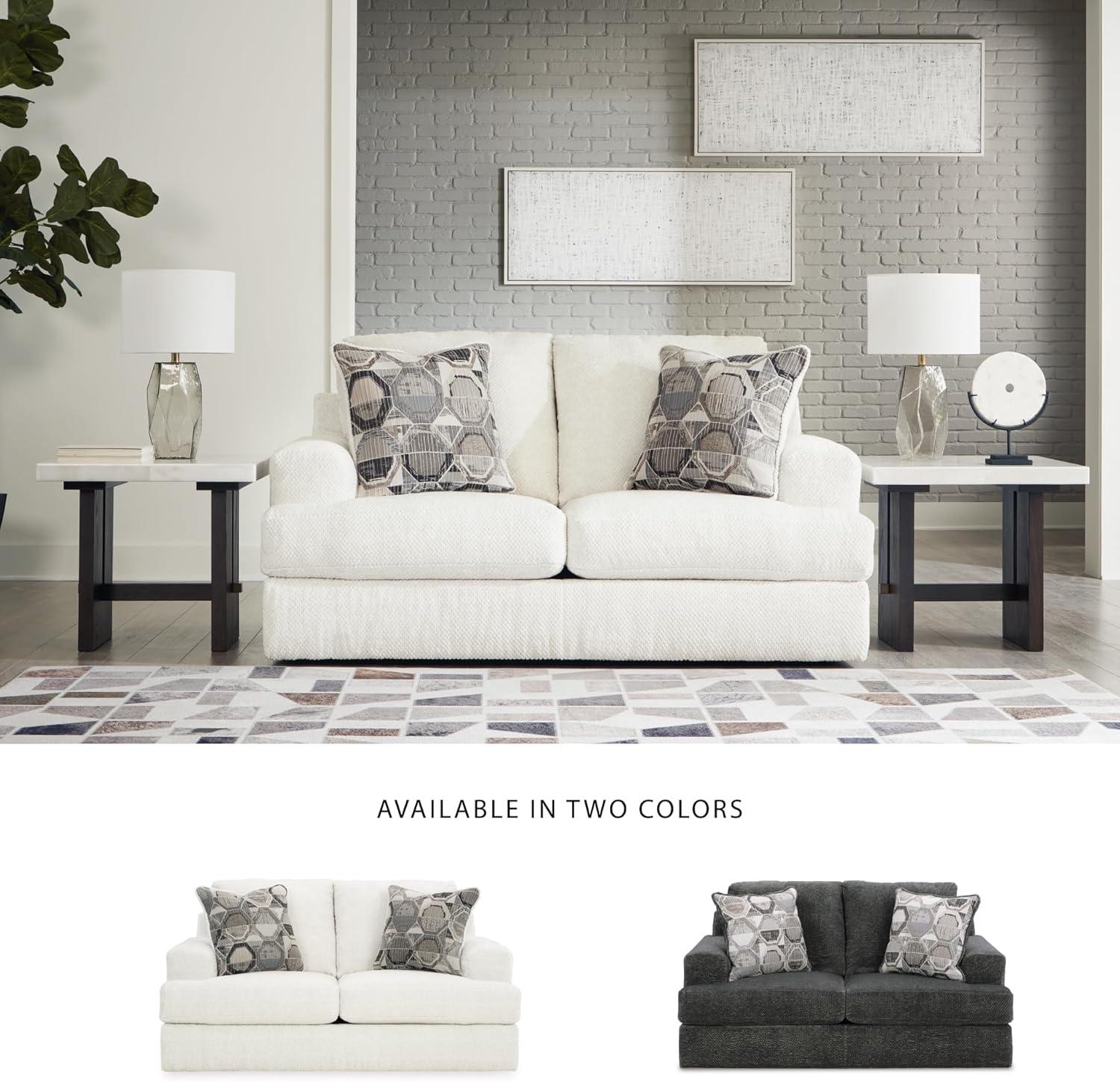 imageSignature Design by Ashley Karinne Coastal Loveseat with Nonskid Legs WhiteWhite