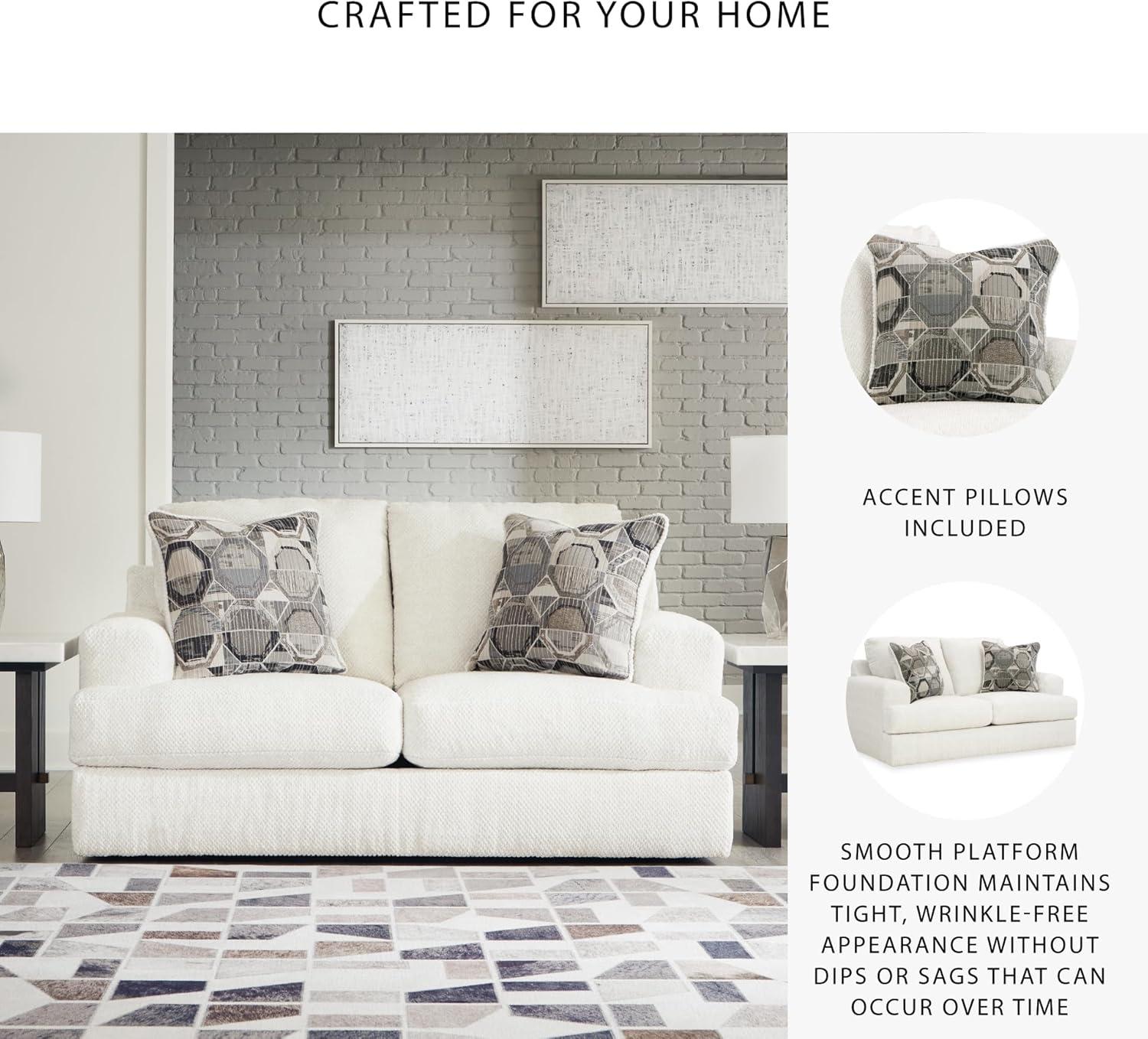 imageSignature Design by Ashley Karinne Coastal Loveseat with Nonskid Legs WhiteWhite