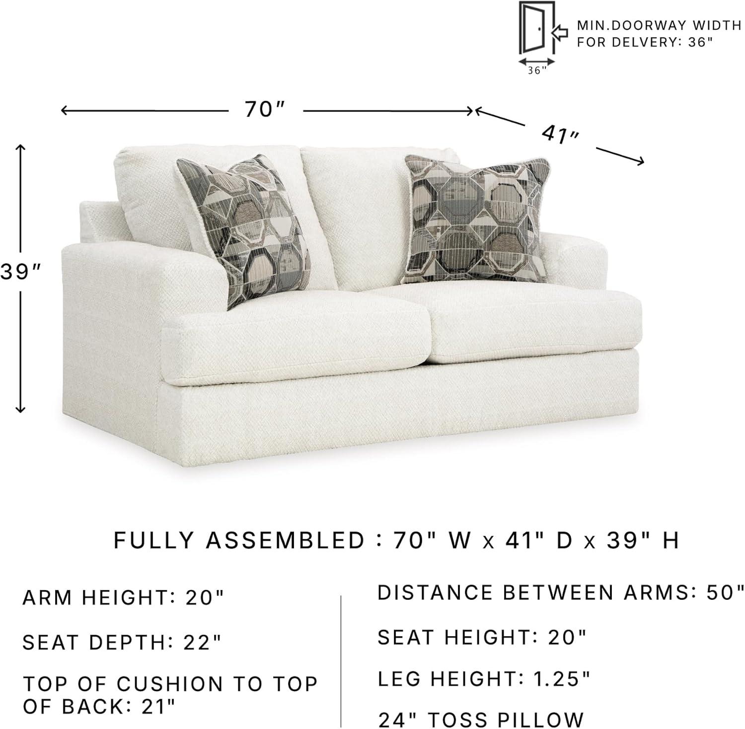 imageSignature Design by Ashley Karinne Coastal Loveseat with Nonskid Legs WhiteWhite