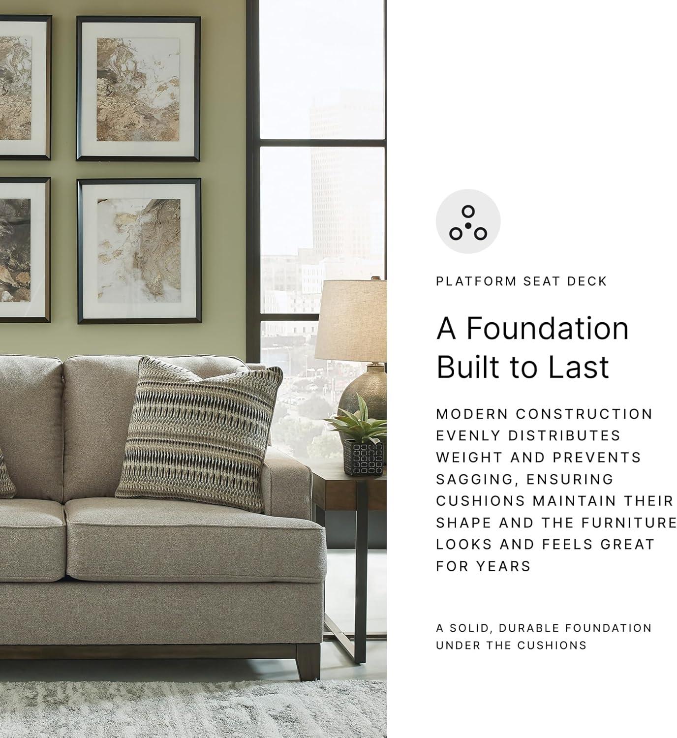 imageSignature Design by Ashley Kaywood Modern Loveseat with Accent Pillows Gray