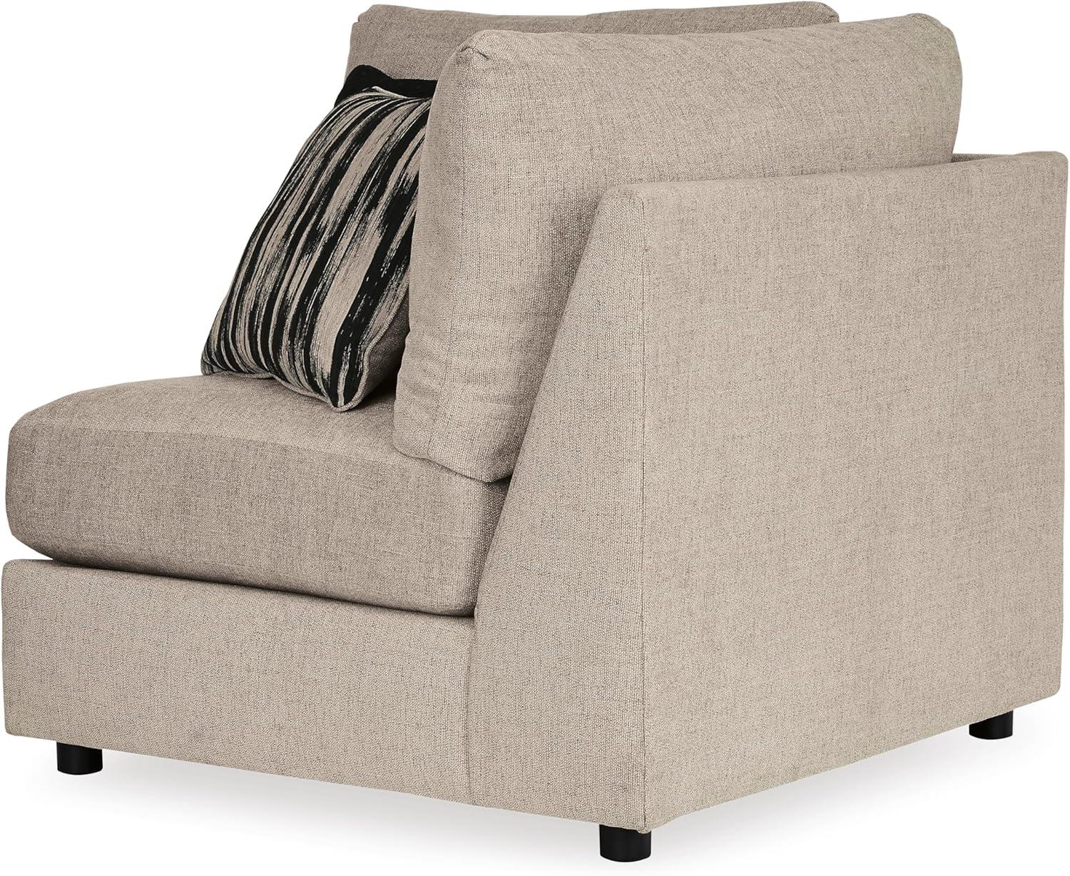 imageSignature Design by Ashley Kellway Casual 3Piece Sectional Sofa with Loose Cushions and 4 Accent Pillows BeigeBeige