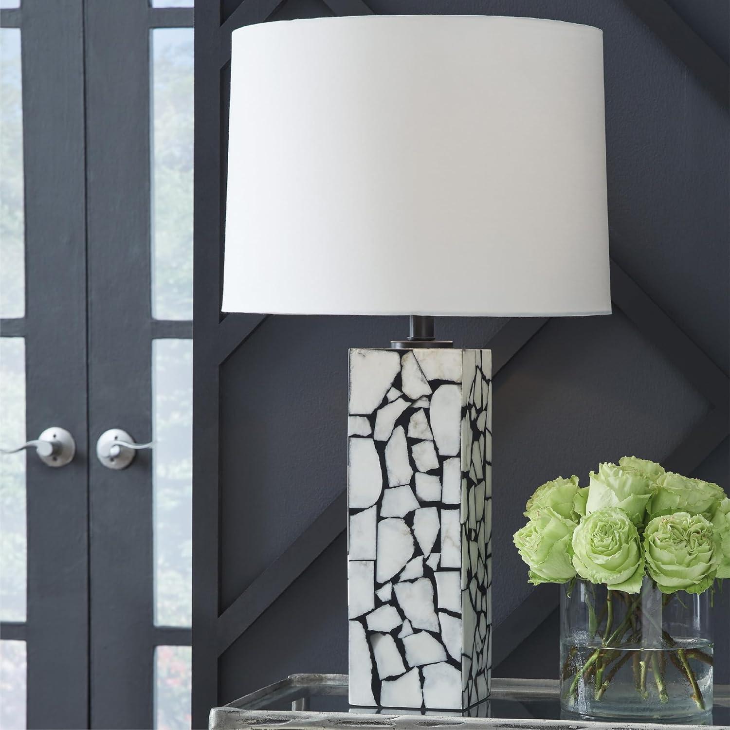 imageSignature Design by Ashley Macaria Modern Table Lamp with 3Way Switch White ampamp Black