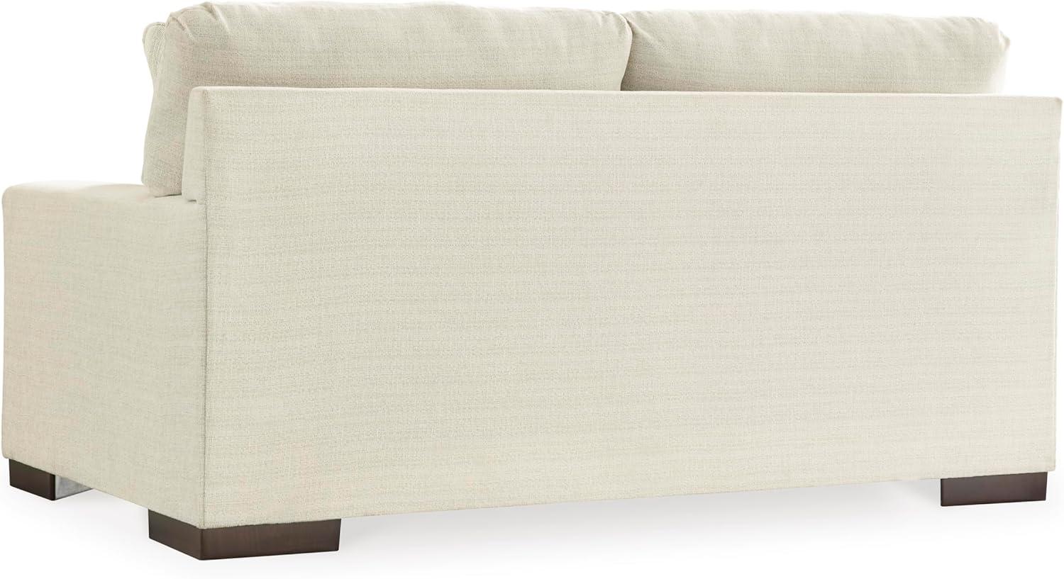 imageSignature Design by Ashley Maggie Contemporary Upholstered Loveseat with Accent Pillows OffWhiteOffwhite