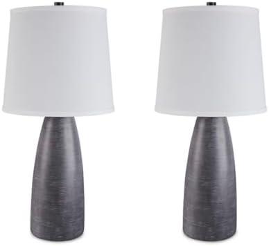 imageSignature Design by Ashley Mahima Eclectic Paper Table Lamp 2 Count  255quot Black ampamp WhiteShavontae