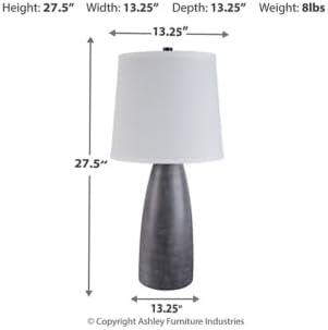 imageSignature Design by Ashley Mahima Eclectic Paper Table Lamp 2 Count  255quot Black ampamp WhiteShavontae