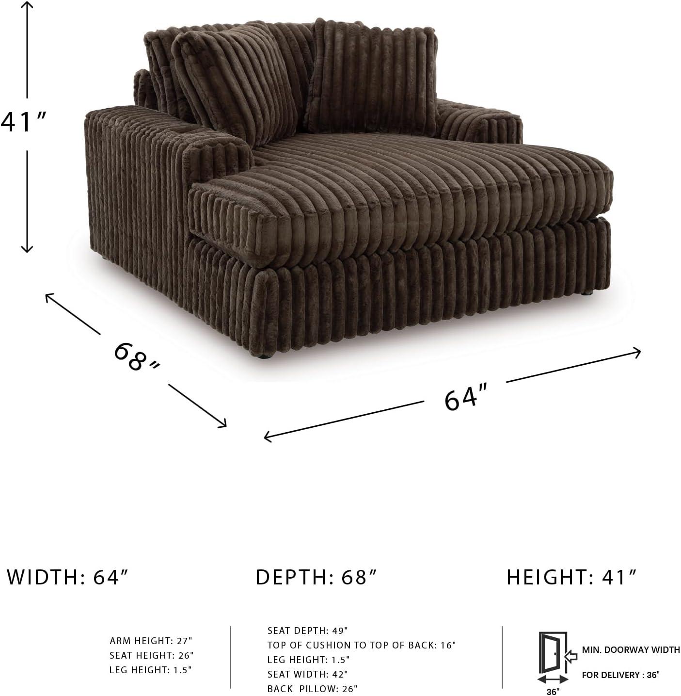 imageSignature Design by Ashley MidnightMadness Casual Anti Sag LeftArm Facing 3Piece Sectional with Chaise Reversible Seat Cushions and 10 Accent Pillows Dark BrownBrown