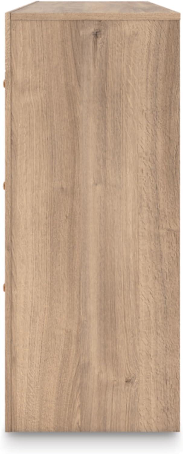 imageSignature Design by Ashley Prandefort Modern 2Drawer Bedroom Storage Bench Light Brown ampamp Dark BrownDresser