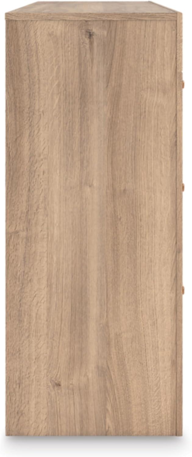 imageSignature Design by Ashley Prandefort Modern 2Drawer Bedroom Storage Bench Light Brown ampamp Dark BrownDresser