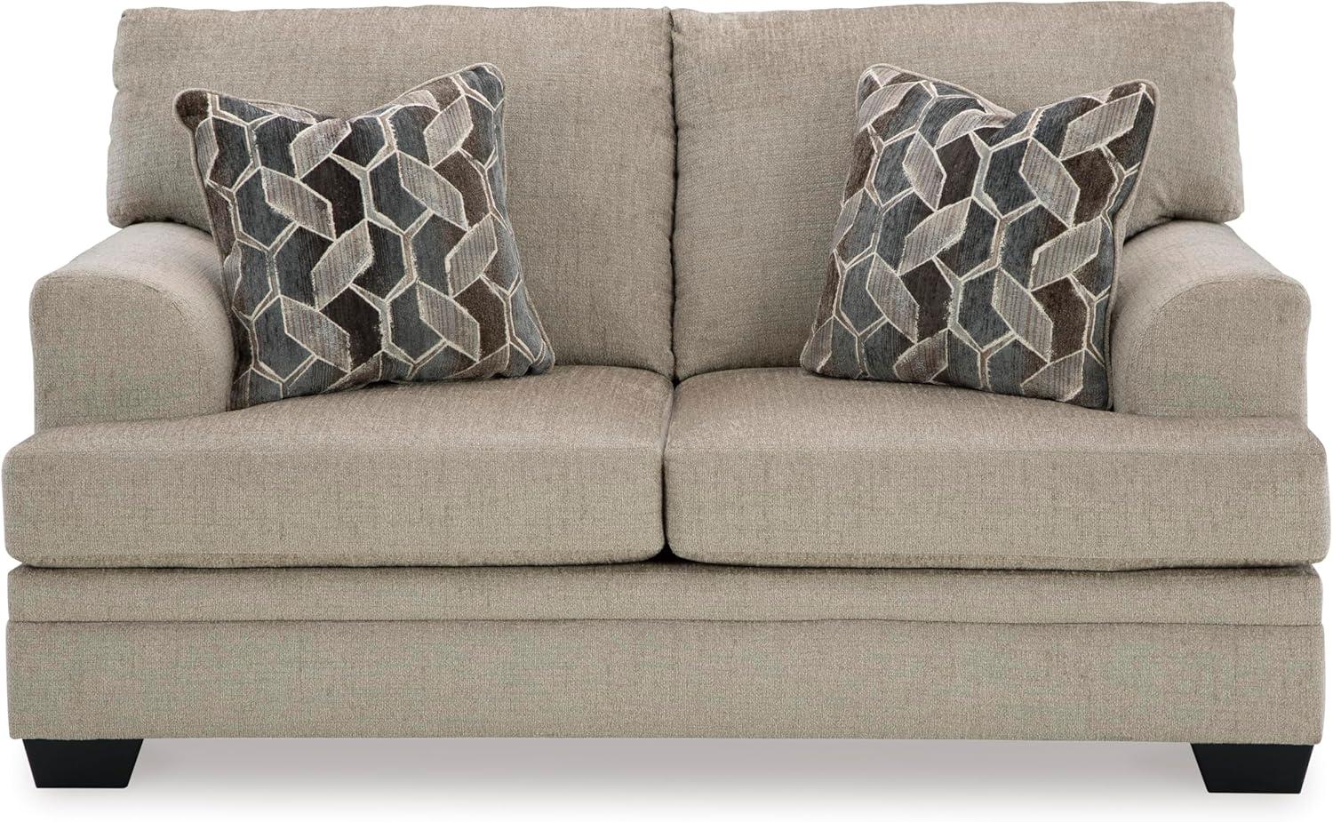imageSignature Design by Ashley Stonemeade Casual Loveseat with 2 Toss Pillows Light BrownLight Brown