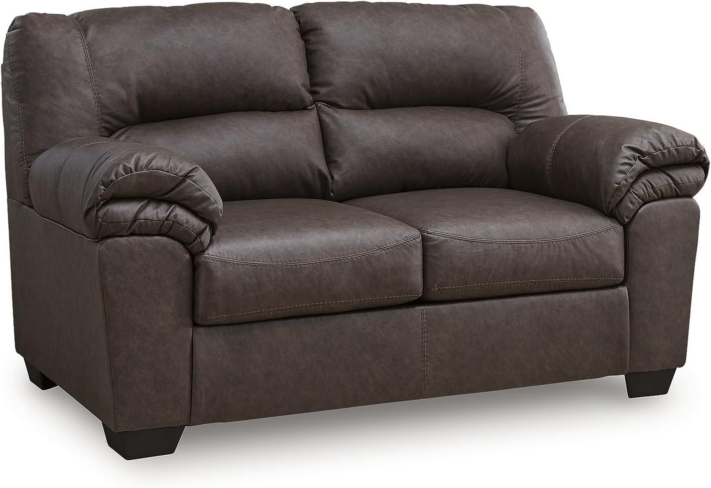 imageSignature Design by Ashley WalkerPoint Contemporary Loveseat with Removable Cushion Dark Brown