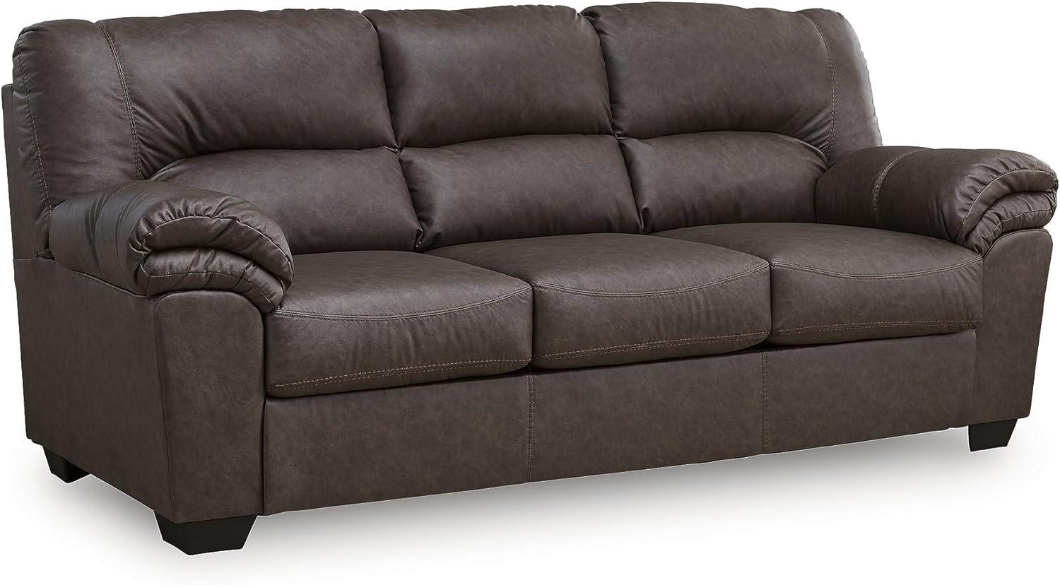 imageSignature Design by Ashley WalkerPoint Contemporary Sofa with Removable Cushion Dark Brown