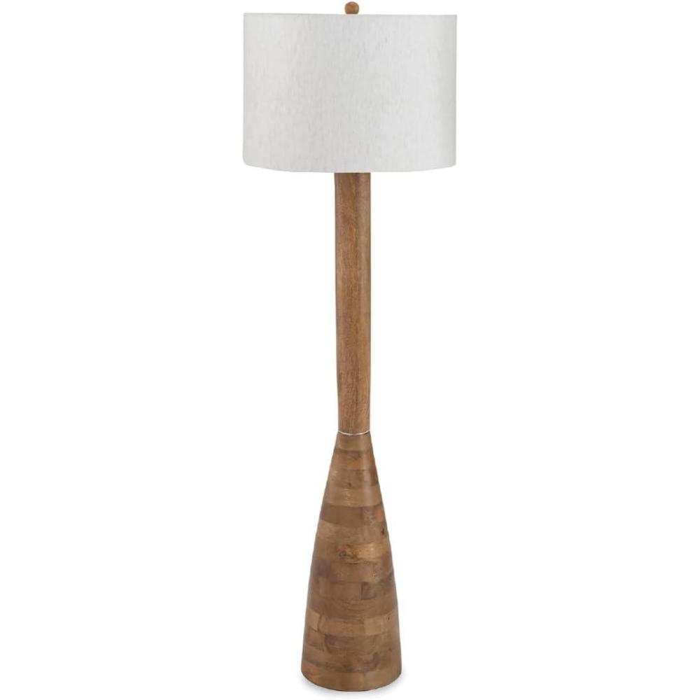 imageSignature Design by Ashley Ailsa Farmhouse Floor Lamp with 3Way Switch and Drum Shade Light Brown
