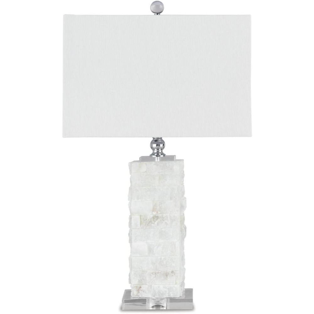 imageSignature Design by Ashley Malise Contemporary 27quot Alabaster ampamp Acrylic Table Lamp WhiteMalencia