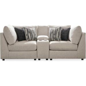 Signature Design by Ashley Kellway Casual 3-Piece Sectional Sofa with Loose Cushions and 4 Accent Pillows, Beige(Beige)
