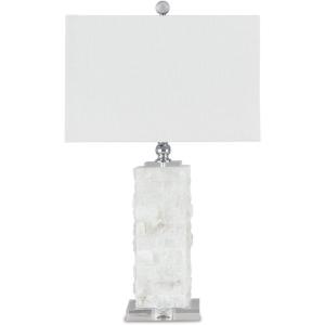 Signature Design by Ashley Malise Contemporary 27″ Alabaster & Acrylic Table Lamp, White(Malencia)