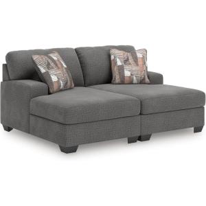 Signature Design by Ashley Ballinasloe Traditional Square Oversized Ottoman, Dark Gray(Dark Gray)