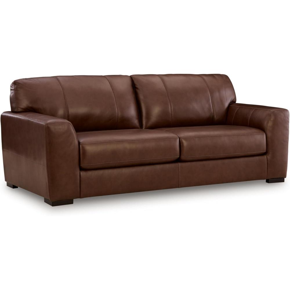 imageSignature Design by Ashley Creazzo Contemporary Leather Match Oversized Chair with Loose Seat Cushion Dark BrownSofa