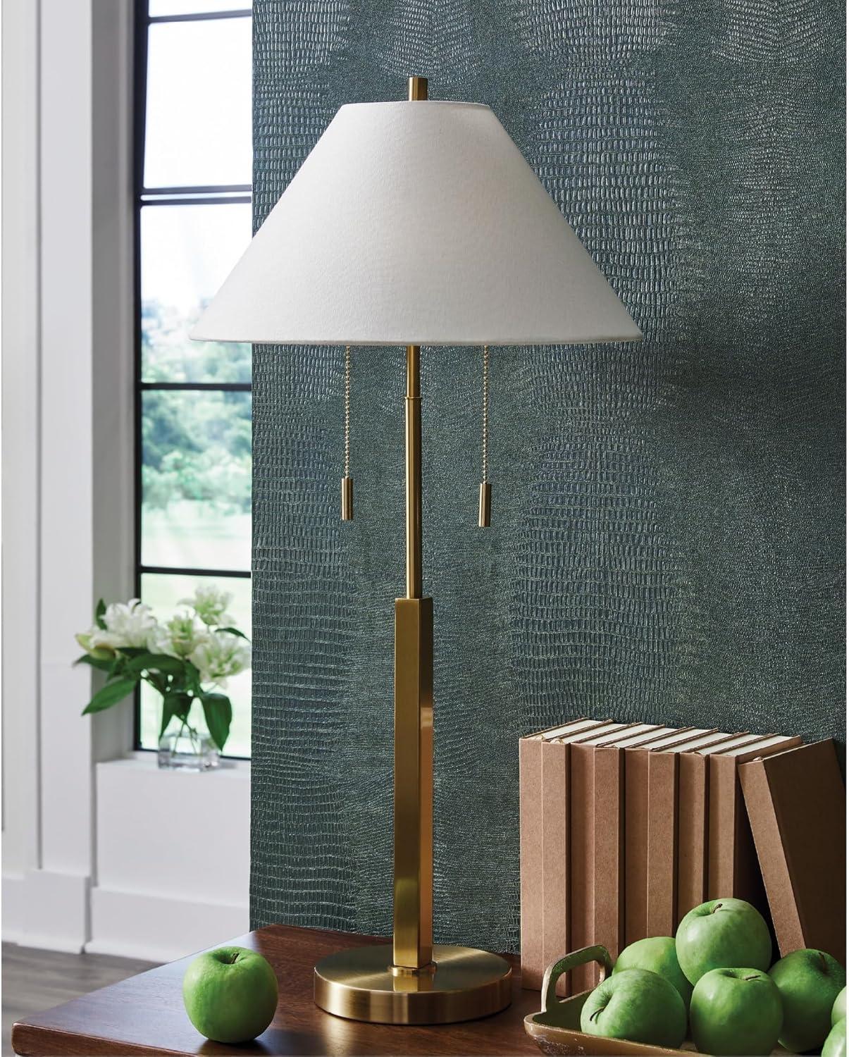 imageSignature Design by Ashley Haigwood Modern Table Lamp with Empire Shade Gold