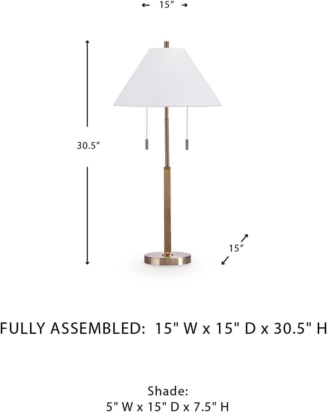imageSignature Design by Ashley Haigwood Modern Table Lamp with Empire Shade Gold